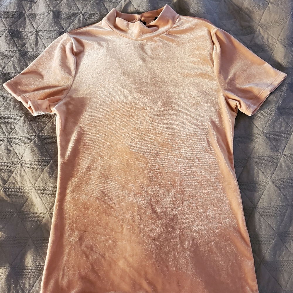 Pink velvet top